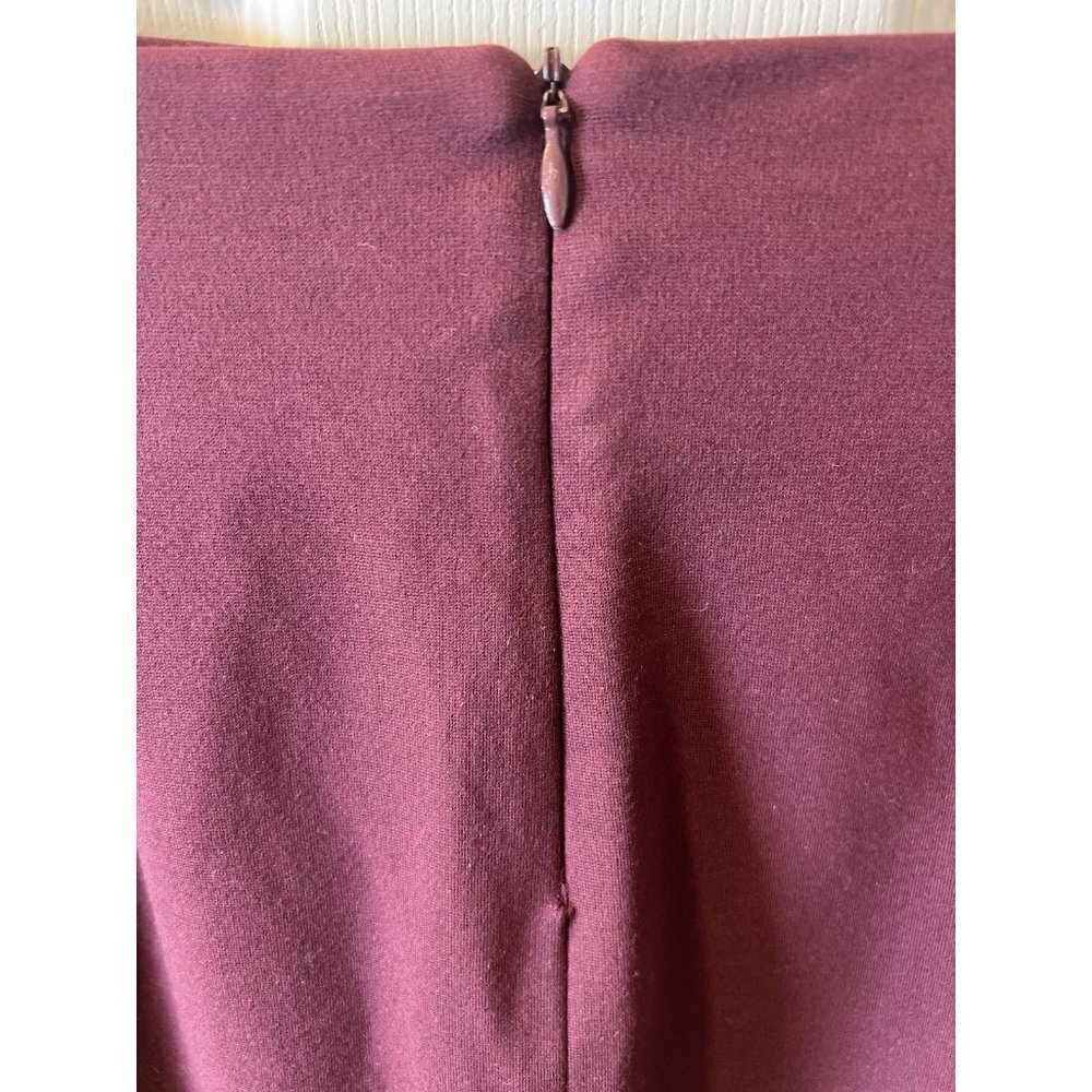 MM Lafleur Women's The Greenpoint Skirt Garnet Front Slit High Rise Pencil Sz 14 - Picture 5 of 7